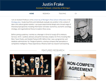 Tablet Screenshot of justinfrake.com